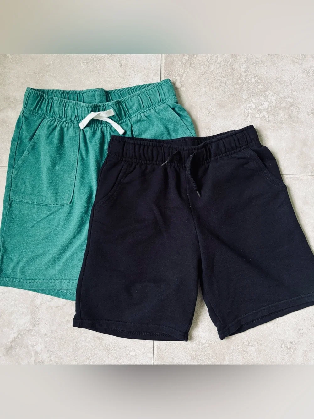 Cat & Jack Kids Pull-On Shorts in Teal and Black(2PK)(Size 8)